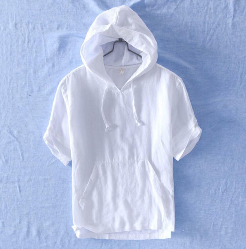 mens casual hooded shirts